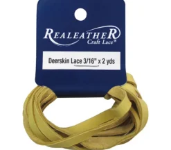 Realeather Deerskin Lace – 3/16-inch x 2-yard – Buckskin
