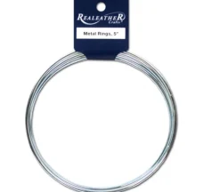 Realeather Metal Rings – 5-inch – Silver – 4 Piece
