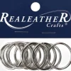 Realeather Split Key Ring – 1.25-inch – Nickel – 10 Piece