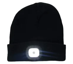 Rechargable Led Beanie – Black