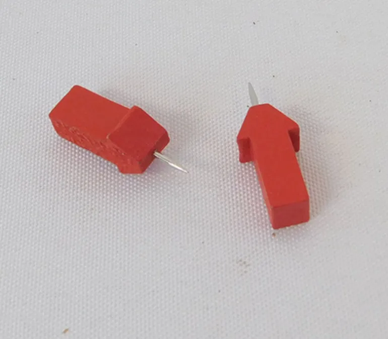 Red Arrow Push Pins With Small Cork Pad – 12 Piece