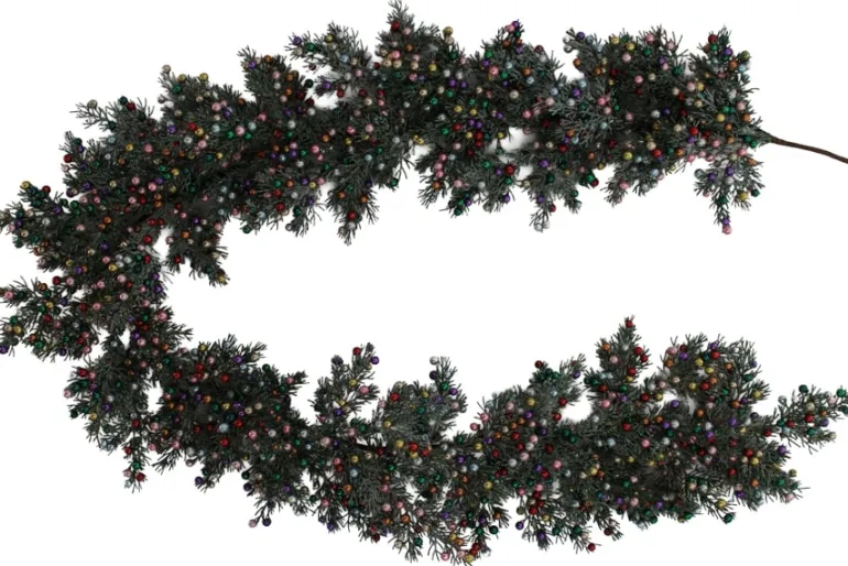 32″ Red Jingle Bell Spray