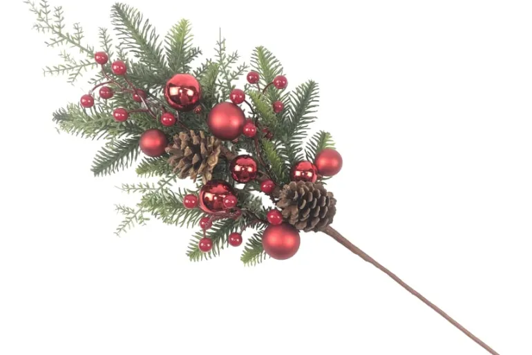 32″ Red Jingle Bell Spray