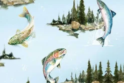 Reeled In Lake Scenic in Light Blue