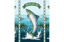 Reeled In Trout Panel, 24-inches by 43-inches