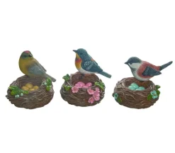 Resin Bird on Rock – 1 Bird – Style/Color Shipped is Randomly Picked