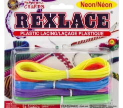 Rexlace Plastic Lacing Neon Cool Assorted – 6 count RX6 6
