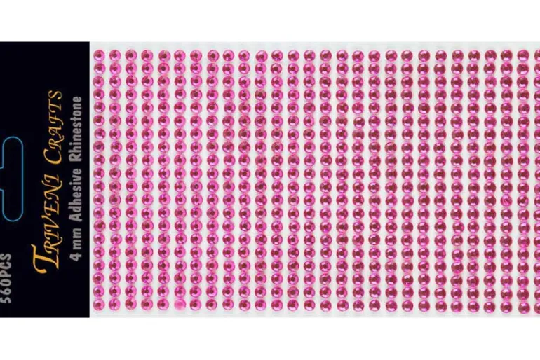 Rhinestone Dot Stickers – 4mm – Dark Purple