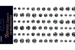 Rhinestone Dot Stickers – 8mm – Jet Black