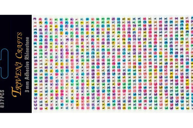 Rhinestone Dot Stickers – 6mm – Light Pink