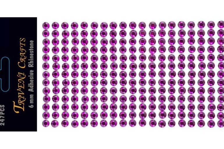 Rhinestone Dot Stickers – 6mm – Light Pink
