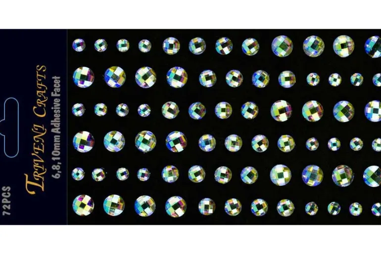 Rhinestone Dot Stickers – 6mm – Light Pink