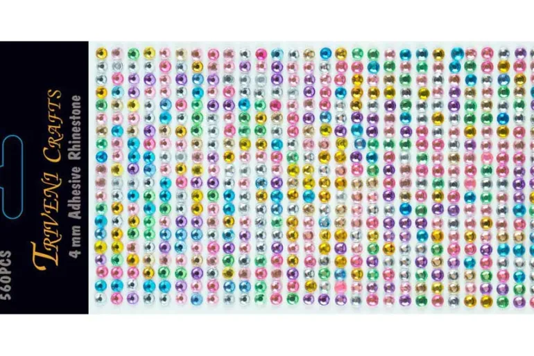 Rhinestone Dot Stickers – 6mm – Red