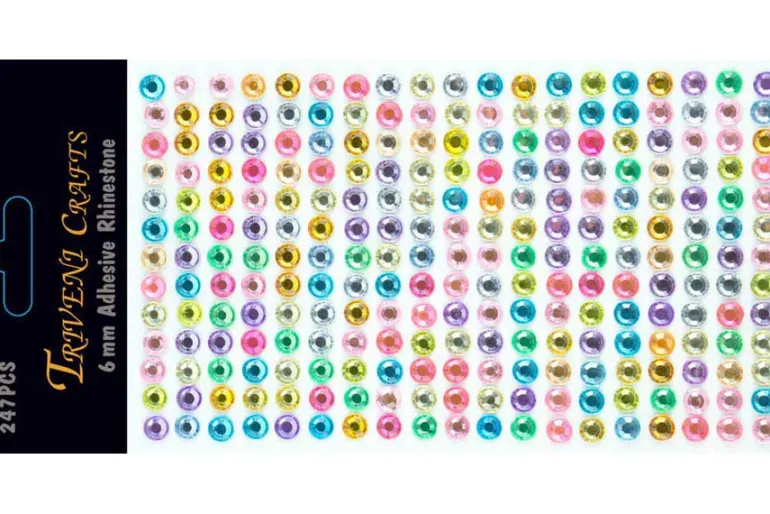 Rhinestone Dot Stickers – 6mm – Red