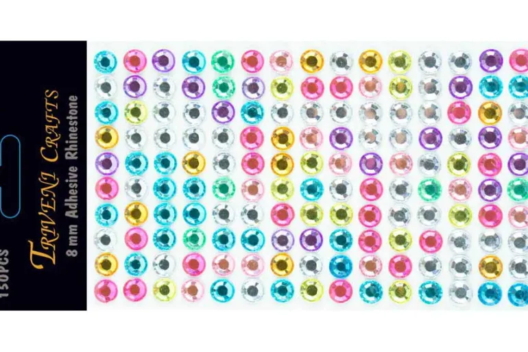 Rhinestone Dot Stickers – 6mm – Red
