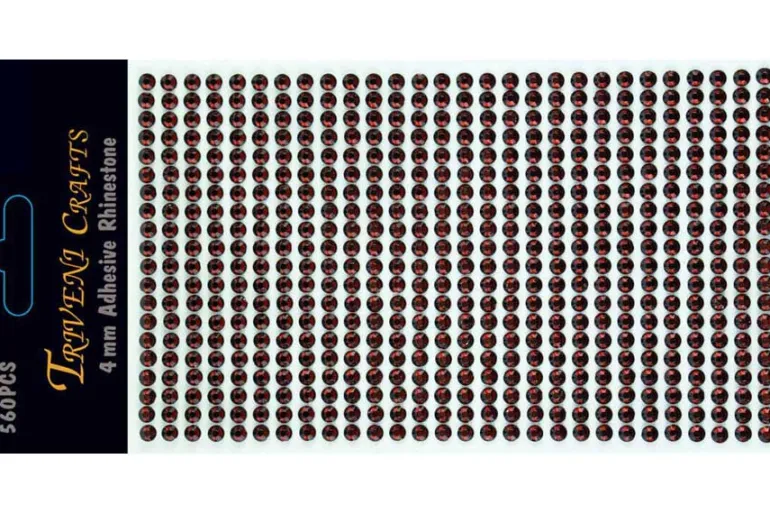 Rhinestone Dot Stickers – 6mm – Red