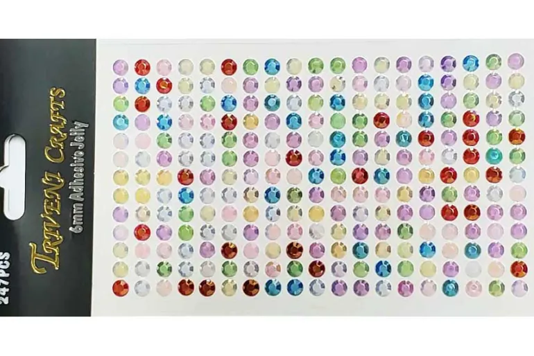 Rhinestone Dot Stickers – 6mm – Red