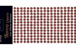 Rhinestone Facet Stickers – 6-10mm – Red