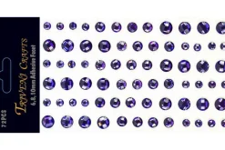 Rhinestone Facet Stickers – 6-10mm – Red