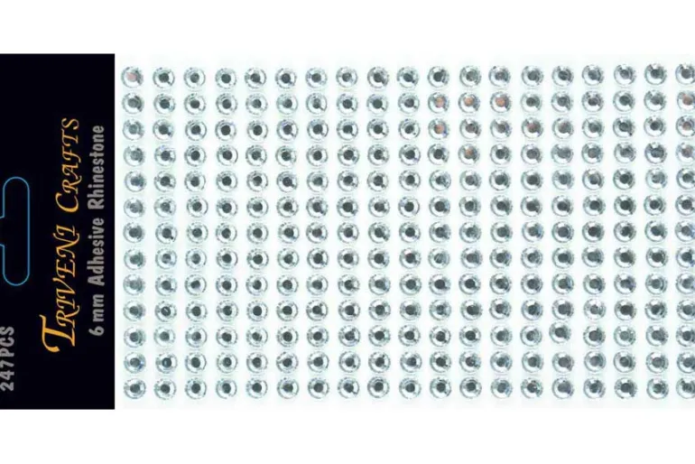 Rhinestone Facet Stickers – 6-10mm – Red