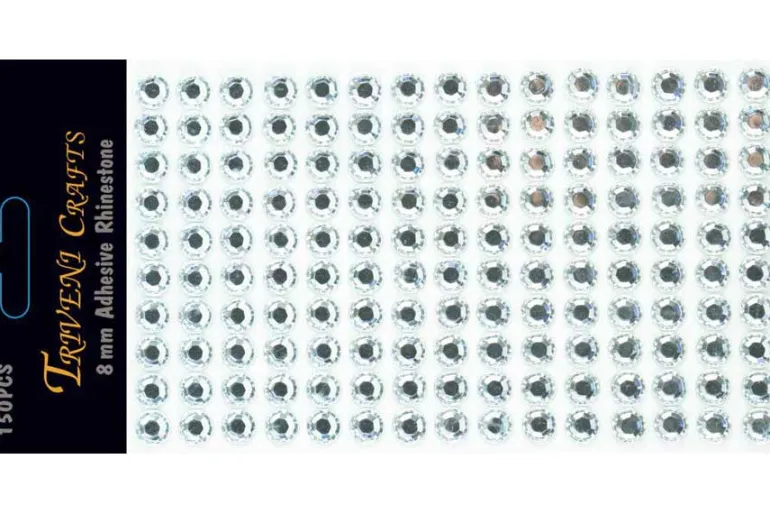 Rhinestone Facet Stickers – 6-10mm – Red