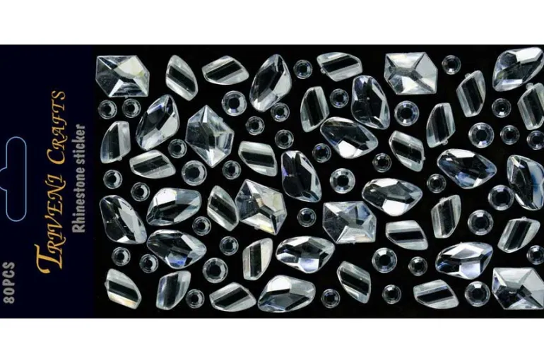 Rhinestone Facet Stickers – 6-10mm – Clear