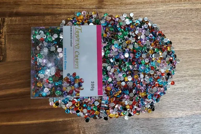Rhinestone Facet Stickers – 6-10mm – Clear
