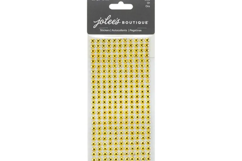 Rhinestone Sticker Sheet – 6mm – Gold
