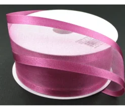 Ribbon – Dark Mauve Satin Edge Sheer 1.5-inch