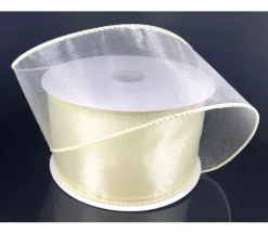 Ribbon – Ivory Wired Edge Sheer 2.5-inch