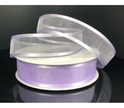 Ribbon – Lavender Satin Edge Sheer 7/8-inch