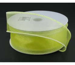 Ribbon – Light Yellow Wired Edge Sheer 1.5-inch
