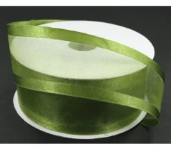 Ribbon – Moss Satin Edge Sheer 1.5-inch
