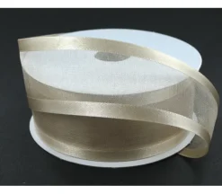 Ribbon – Toffee Satin Edge Sheer 1.5-inch