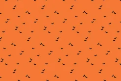 Riley Blake Halloween Spider Webs on Orange
