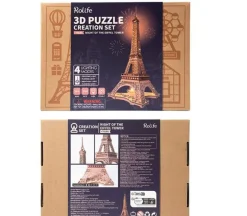 Robotime Rolife Night of the Eiffel Tower Wooden Puzzle