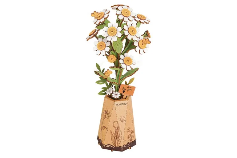 Robotime Rowood Wooden Bloom Craft – Orange Tulip