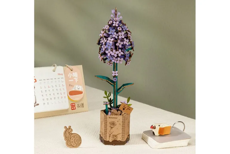 Robotime Rowood Wooden Bloom Craft – Orange Tulip