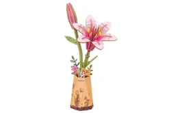 Robotime Rowood Wooden Bloom Craft – Pink Lily