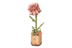 Robotime Rowood Wooden Bloom Craft – Pink Rose