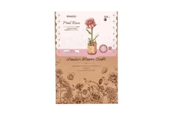 Robotime Rowood Wooden Bloom Craft – Pink Rose