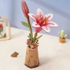 Robotime Rowood Wooden Bloom Craft – Red Camellia