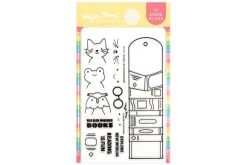 Round Bookmark – Book Lover Coloring Stencil