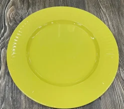 Round Metal Plate – Yellow