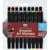 Royal Acrylic Marker Set – 2mm Reversible Tip, 12-Piece Primary Colors