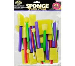 Royal Brush Sponge Set – 25-Piece Assorted Painting Sponges