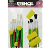 Royal Brush Stencil Brush Value Pack – 25-Piece Set for Stenciling & Texture Effects