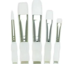 Royal Brush White Taklon Brush Set – 5 Piece