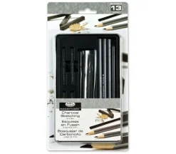Royal Charcoal Sketching Tin Set – 13 Piece