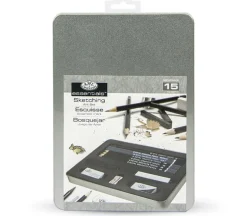 Royal Essentials Medium Art Tin Sets – Sketching – 16 Piece